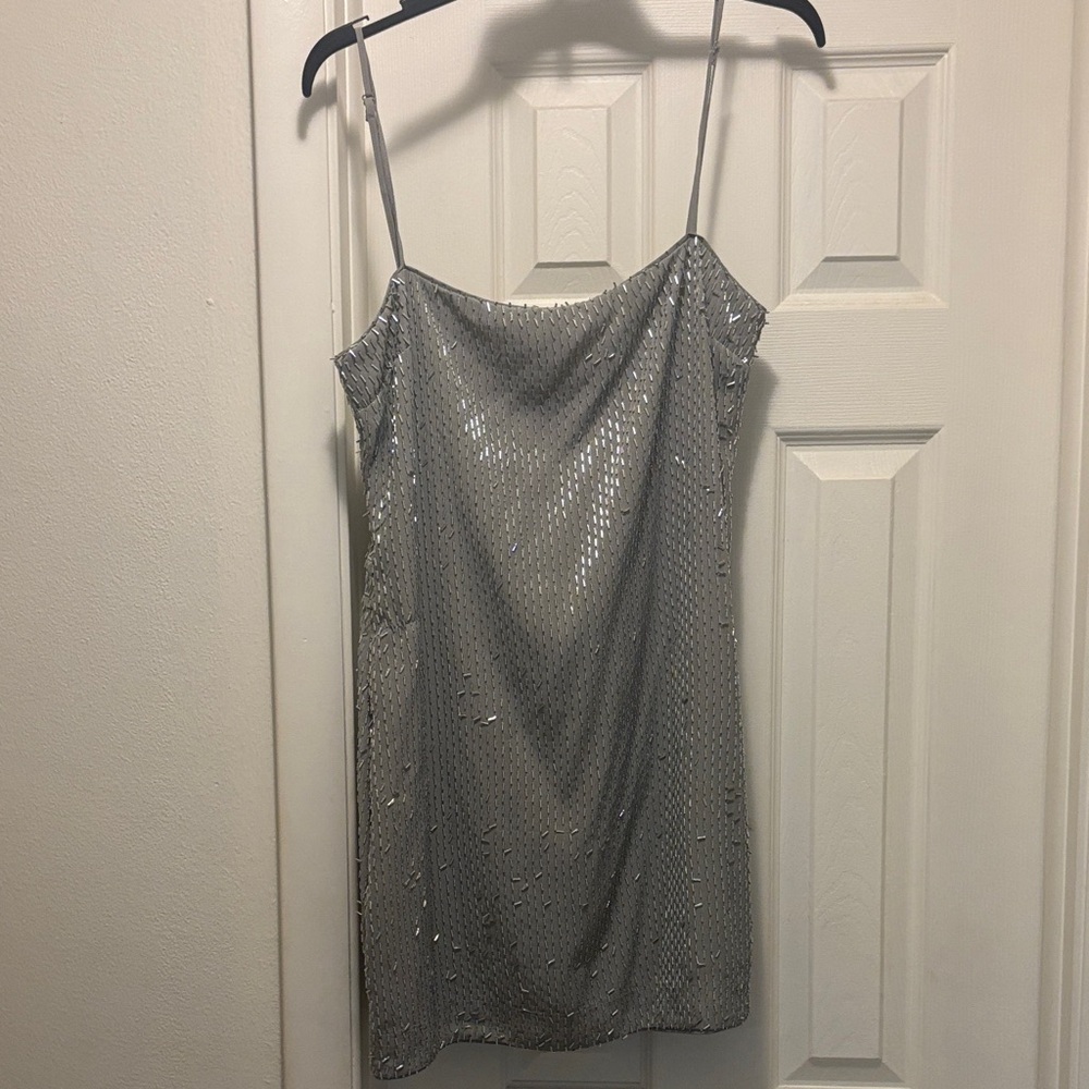 Zara Gray Studded Dress